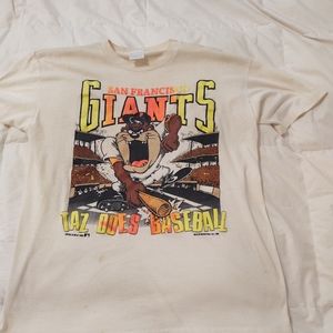 Vintage Tasmanian Devil San Francisco Giants T-shirt Puff Print 1990